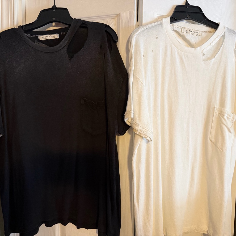 FP Movement by Free People Black and White Short Sleeve Tees